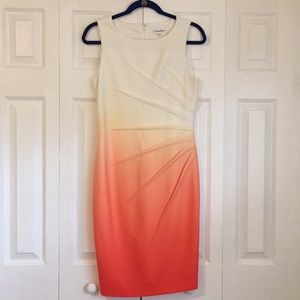 Calvin Kline Orange Ombre Dress